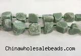 CNG3565 18*20mm - 25*30mm nuggets rough green aventurine beads