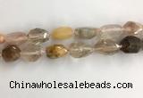 CNG3584 15*25mm - 20*35mm faceted nuggets mixed rutilated quartz beads