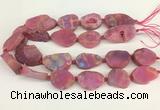 CNG3621 20*35mm - 30*45mm freeform plated druzy agate beads