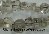 CNG366 15.5 inches 10*20mm faceted nuggets smoky quartz beads