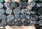 CNG3710 15.5 inches 15*20mm oval rough snowflake obsidian beads