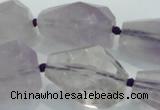 CNG380 15.5 inches 22*30mm faceted nuggets amethyst beads