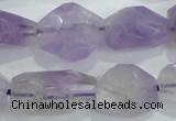 CNG390 15.5 inches 13*15mm – 16*23mm faceted nuggets lavender amethyst bead