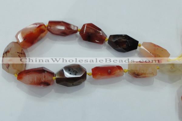 CNG393 15.5 inches 20*28mm – 25*40mm faceted nuggets agate beads