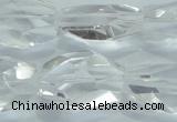 CNG403 15.5 inches 18*30mm faceted nuggets white crystal beads