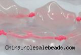 CNG422 15.5 inches 15*20mm - 22*34mm nuggets rose quartz beads