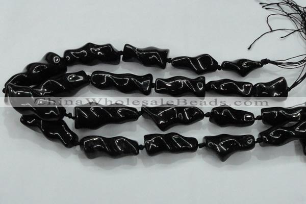 CNG423 15.5 inches 15*20mm - 25*50mm nuggets obsidian beads