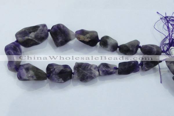 CNG435 15.5 inches 15*20mm – 20*32mm nuggets amethyst beads