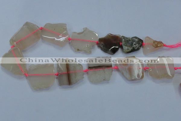 CNG457 15.5 inches 20*25mm - 35*50mm nuggets agate gemstone beads