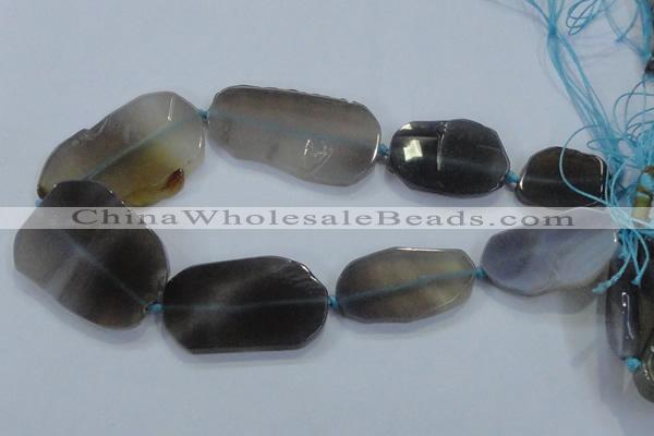 CNG458 15.5 inches 20*30mm - 40*60mm nuggets agate gemstone beads