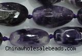 CNG476 15.5 inches 15*20mm - 25*35mm faceted nuggets amethyst beads