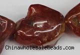 CNG49 15.5 inches 28*32mm nuggets red agate gemstone beads