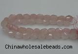 CNG5003 15.5 inches 12*16mm - 15*20mm faceted nuggets rose quartz beads