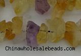 CNG5014 15.5 inches 6*10mm - 13*18mm nuggets amethyst & citrine beads