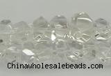 CNG5022 15.5 inches 6*8mm - 10*14mm faceted nuggets white crystal beads