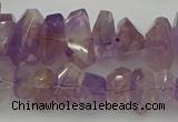 CNG5025 15.5 inches 6*10mm - 10*18mm faceted nuggets ametrine beads