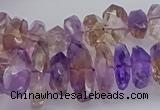 CNG5026 15.5 inches 7*12mm - 10*18mm faceted nuggets ametrine beads