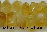 CNG5048 15.5 inches 12*16mm - 13*18mm faceted nuggets citrine beads