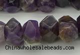 CNG5052 13*18mm - 15*20mm faceted nuggets dogtooth amethyst beads