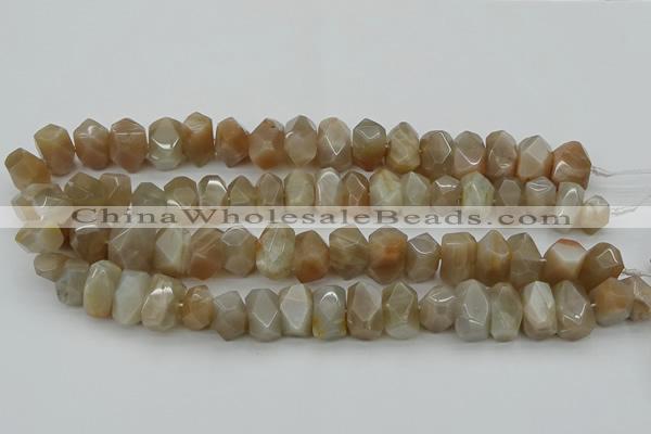 CNG5054 15.5 inches 10*14mm - 12*16mm faceted nuggets moonstone beads