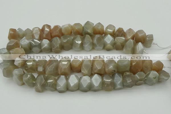 CNG5055 15.5 inches 13*18mm - 15*20mm faceted nuggets moonstone beads