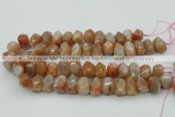 CNG5060 15.5 inches 15*20mm - 16*25mm faceted nuggets sunstone beads