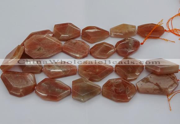 CNG5083 15.5 inches 20*30mm - 25*45mm freeform sunstone beads