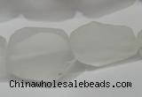 CNG5112 15.5 inches 14*20mm - 18*25mm freeform matte white crystal beads