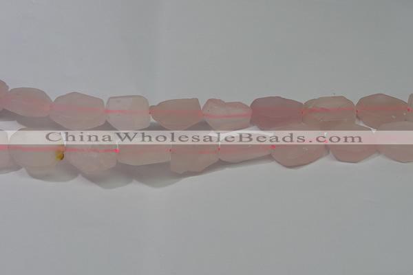 CNG5114 15.5 inches 14*20mm - 18*25mm freeform matte rose quartz beads