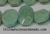 CNG5140 15.5 inches 15*18mm - 15*20mm faceted freeform amazonite beads