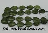 CNG5166 15.5 inches 16*22mm - 30*35mm freeform green lace gemstone beads