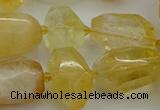 CNG5232 15.5 inches 12*16mm - 15*25mm faceted nuggets citrine beads