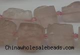 CNG5241 15.5 inches 8*12mm - 15*25mm nuggets rose quartz beads