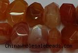 CNG5262 10*14mm - 13*18mm faceted nuggets red botswana agate beads