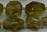 CNG5281 15.5 inches 12*16mm - 18*25mm faceted nuggets lemon quartz beads