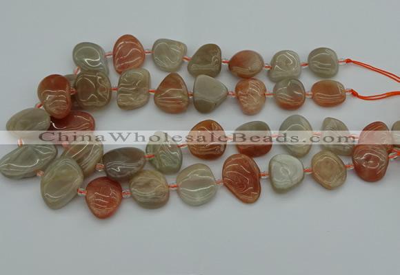 CNG5290 15.5 inches 13*18mm - 15*20mm freeform moonstone beads