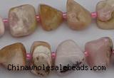 CNG5294 15.5 inches 8*12mm - 15*20mm nuggets pink opal gemstone beads