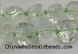 CNG5308 15.5 inches 8*15mm - 15*25mm nuggets green phantom quartz beads