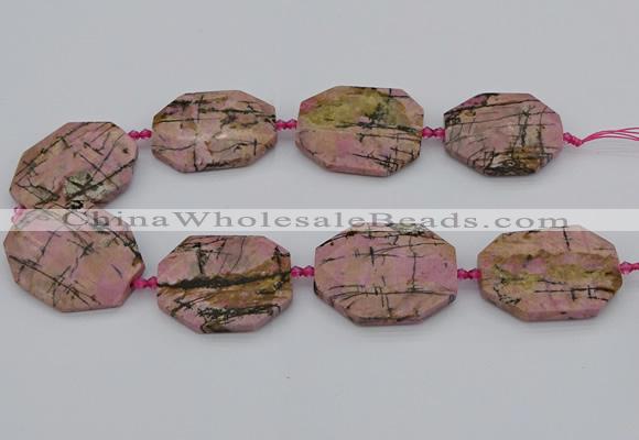CNG5316 15.5 inches 25*35mm - 35*45mm freeform rhodonite beads
