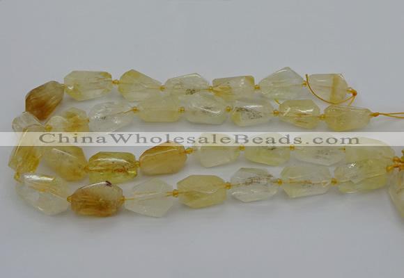 CNG5321 15.5 inches 12*16mm - 15*25mm faceted nuggets citrine beads
