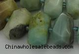 CNG5337 15.5 inches 12*16mm - 15*20mm faceted nuggets amazonite beads