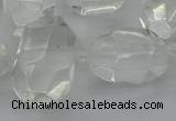 CNG5343 15.5 inches 12*16mm - 15*25mm faceted nuggets white crystal beads