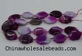 CNG5345 15.5 inches 25*35mm - 30*40mm faceted freeform agate beads