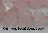 CNG5367 15.5 inches 12*16mm - 15*20mm faceted nuggets rose quartz beads