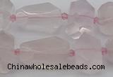 CNG5371 15.5 inches 12*16mm - 18*25mm faceted nuggets rose quartz beads