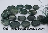 CNG5419 20*30mm - 35*45mm faceted freeform green apatite beads