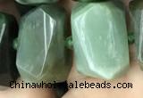 CNG5440 12*16mm - 15*20mm faceted nuggets Canadian jade beads