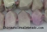 CNG5447 15.5 inches 12*16mm - 15*20mm faceted nuggets kunzite beads