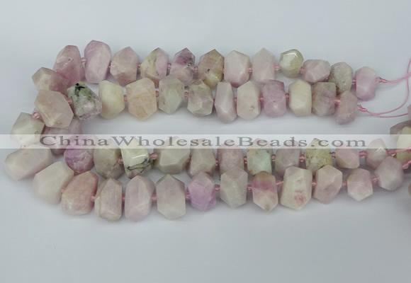 CNG5447 15.5 inches 12*16mm - 15*20mm faceted nuggets kunzite beads