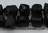 CNG5458 15.5 inches 8*12mm - 12*16mm nuggets black tourmaline beads